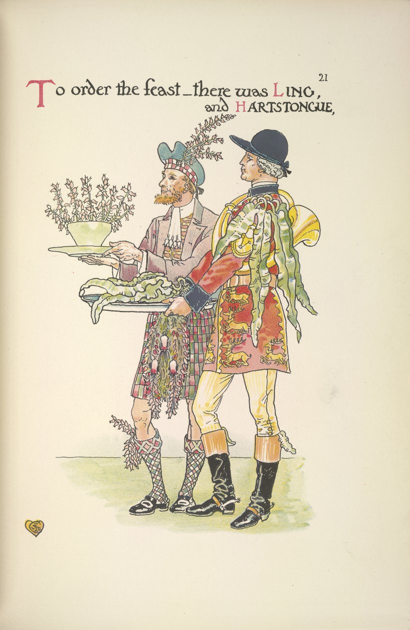 Dois servos, Ling e Hartstonguepolish autorstwa Walter Crane