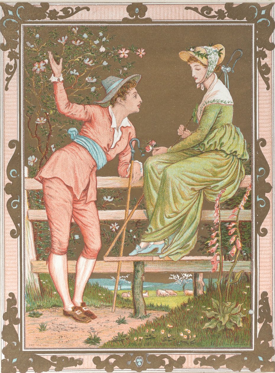 Walentynki, 1876. autorstwa Walter Crane