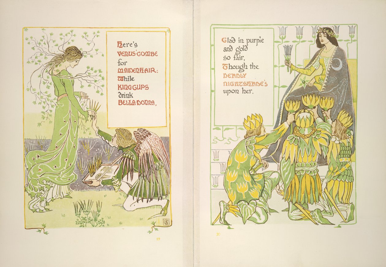 Grzebień Wenus i kielichy królewskie autorstwa Walter Crane