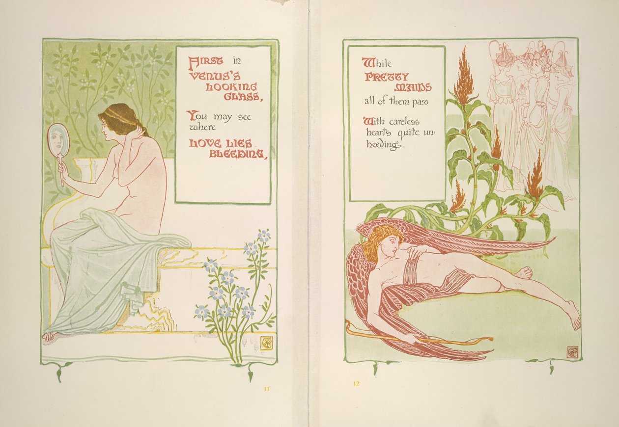 Zwierciadło Wenus i pokojówki autorstwa Walter Crane