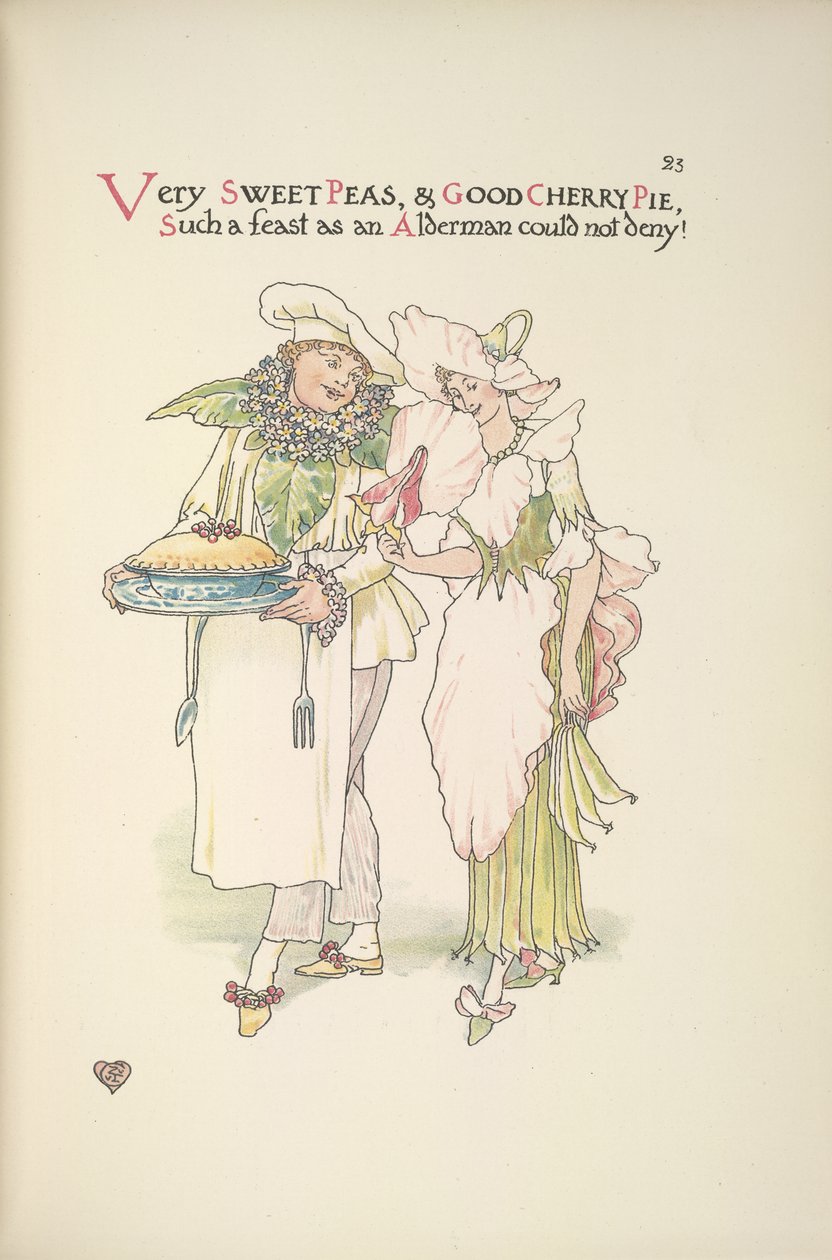 Ervilhas muito doces e boa torta de cereja, um banquete que um vereador não poderia negar! polonês autorstwa Walter Crane