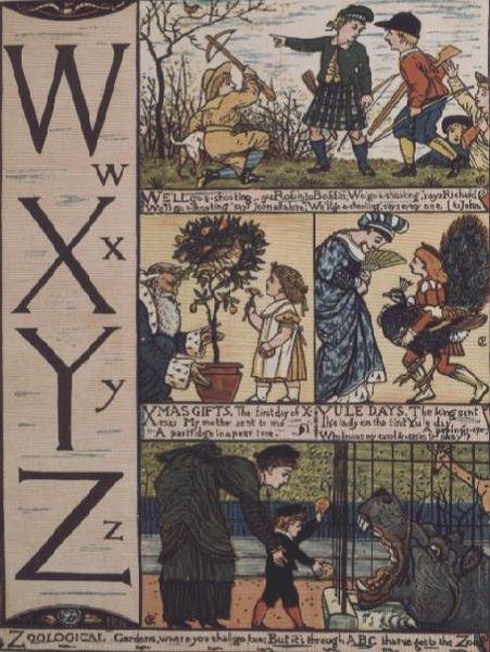 W do Z z alfabetu opartego na starych rymowankach autorstwa Walter Crane