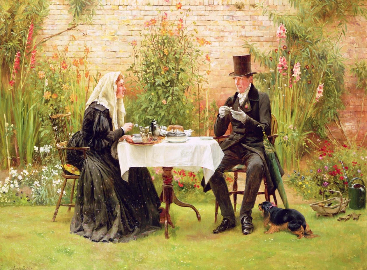 Wdowa w domu autorstwa Walter Dendy Sadler