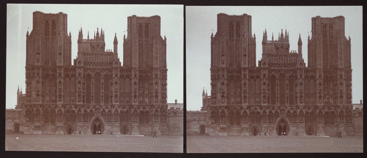 Wells Cathedral, Cathedral Green, Wells, Mendip, Somerset, 1913. autorstwa Walter Edward Zehetmayr