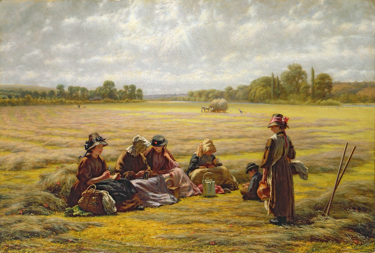 Kombajny odpoczywające w słońcu, Berkshire, 1865 autorstwa Walter Field