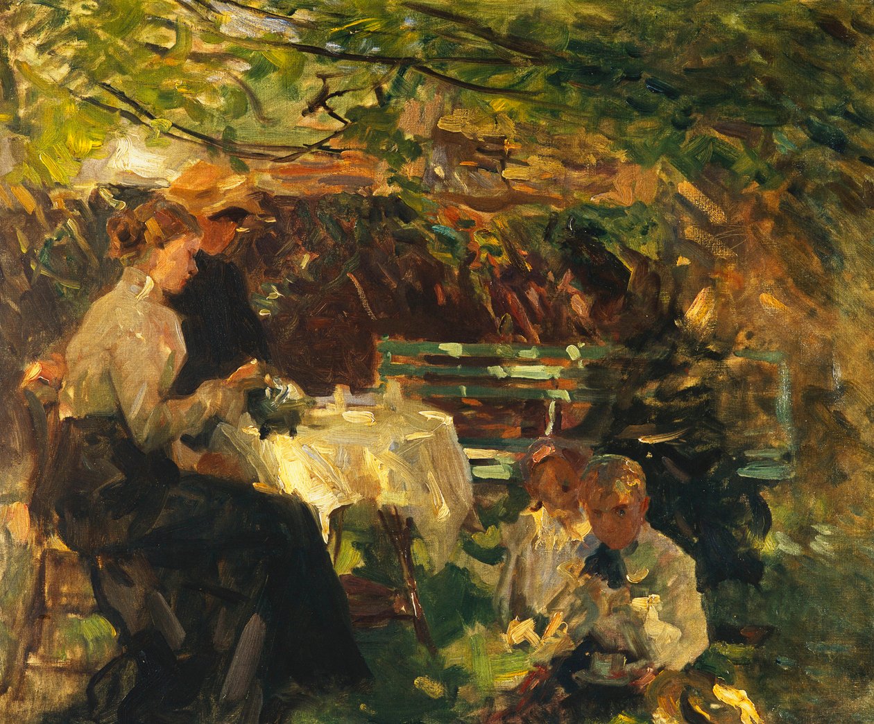 Herbata w ogrodzie, ok. 1902 autorstwa Walter Frederick Osborne