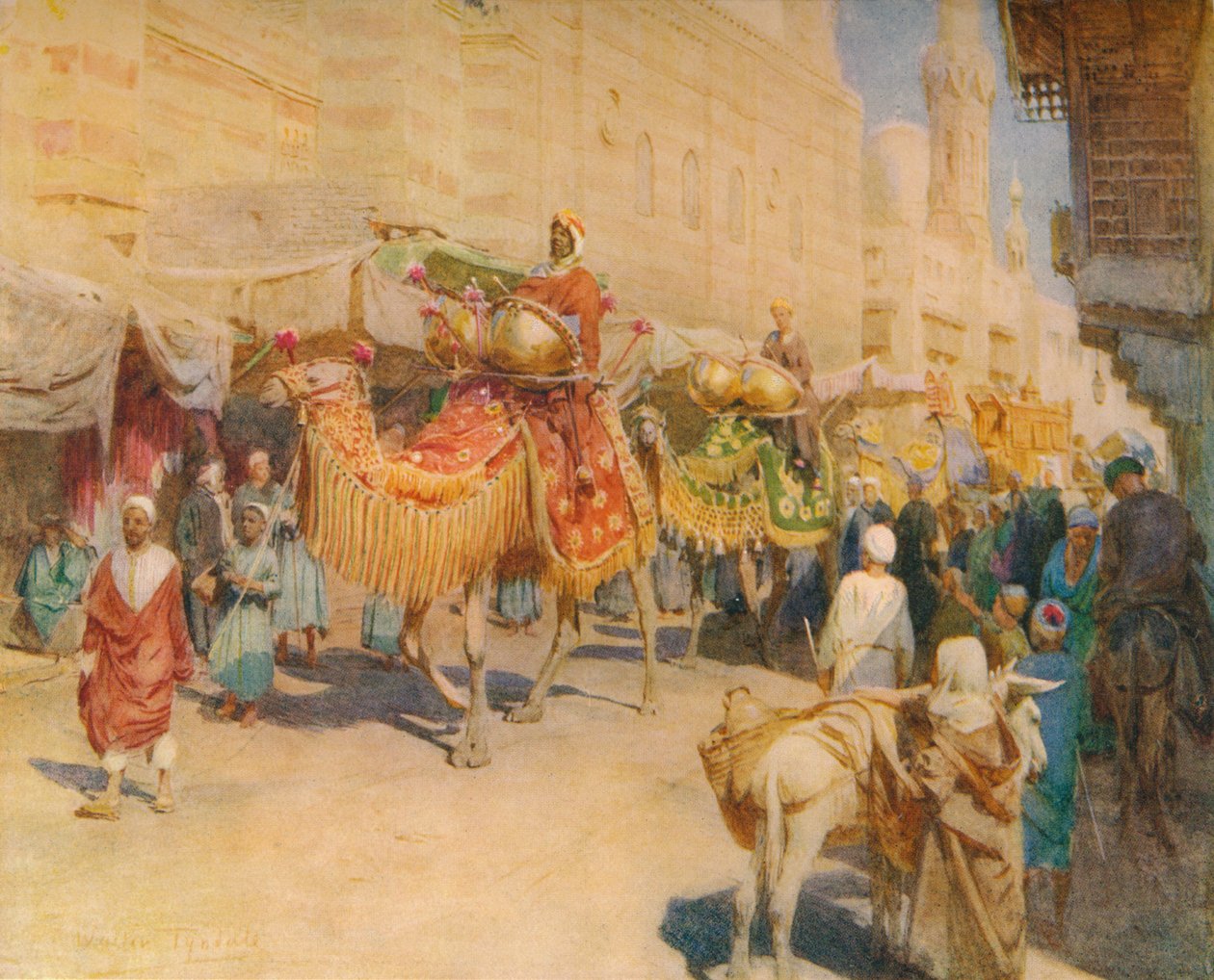 Arabska procesja ślubna, ok. 1905, 1912 r autorstwa Walter Frederick Roofe Tyndale