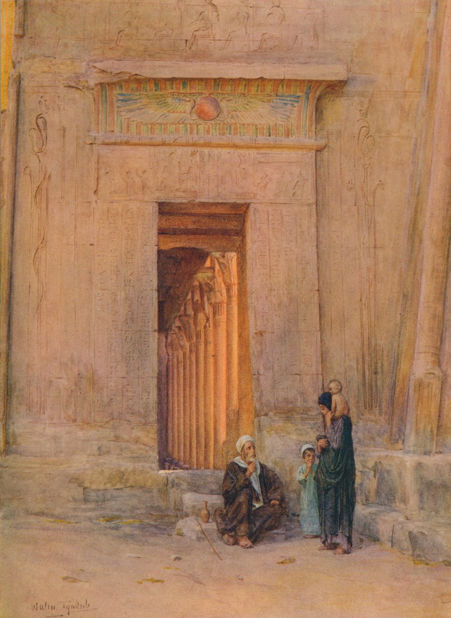 Wejście do świątyni Izydy, ok. 1905, 1912 r. autorstwa Walter Frederick Roofe Tyndale