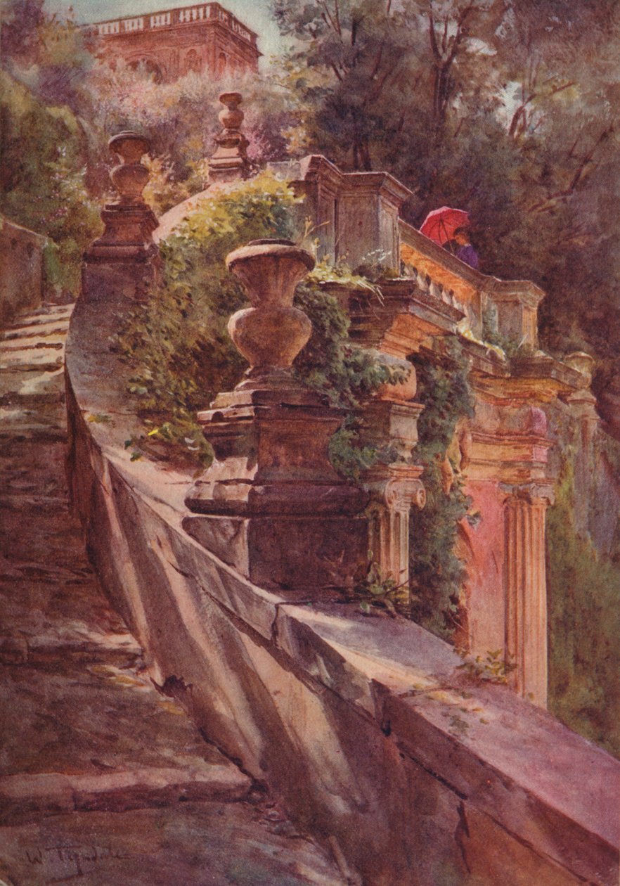 Scallea Delle Sfinge, Villa DEste, c1900 1913 autorstwa Walter Frederick Roofe Tyndale