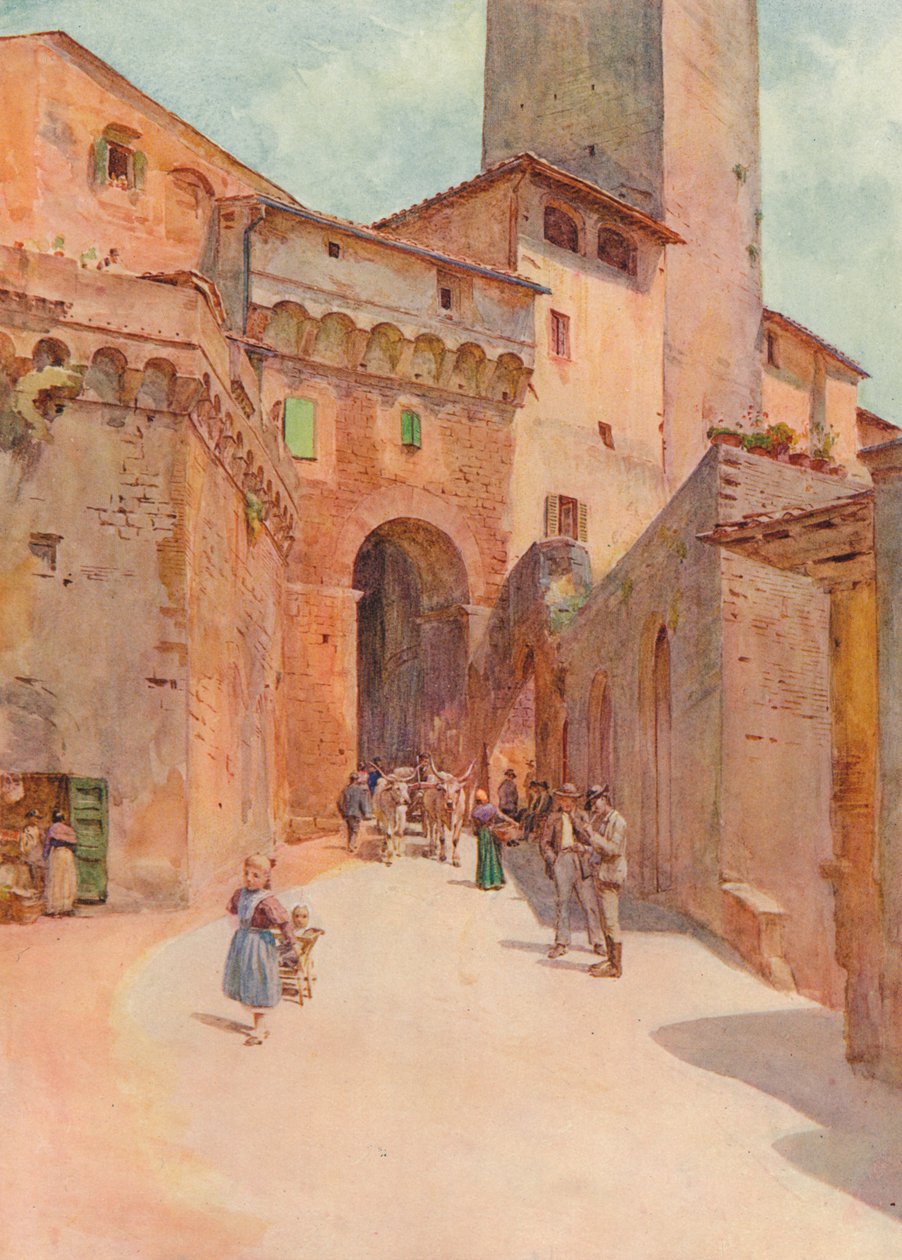 Portone Dei Becci, San Gimignano, ok. 1900 1913 autorstwa Walter Frederick Roofe Tyndale