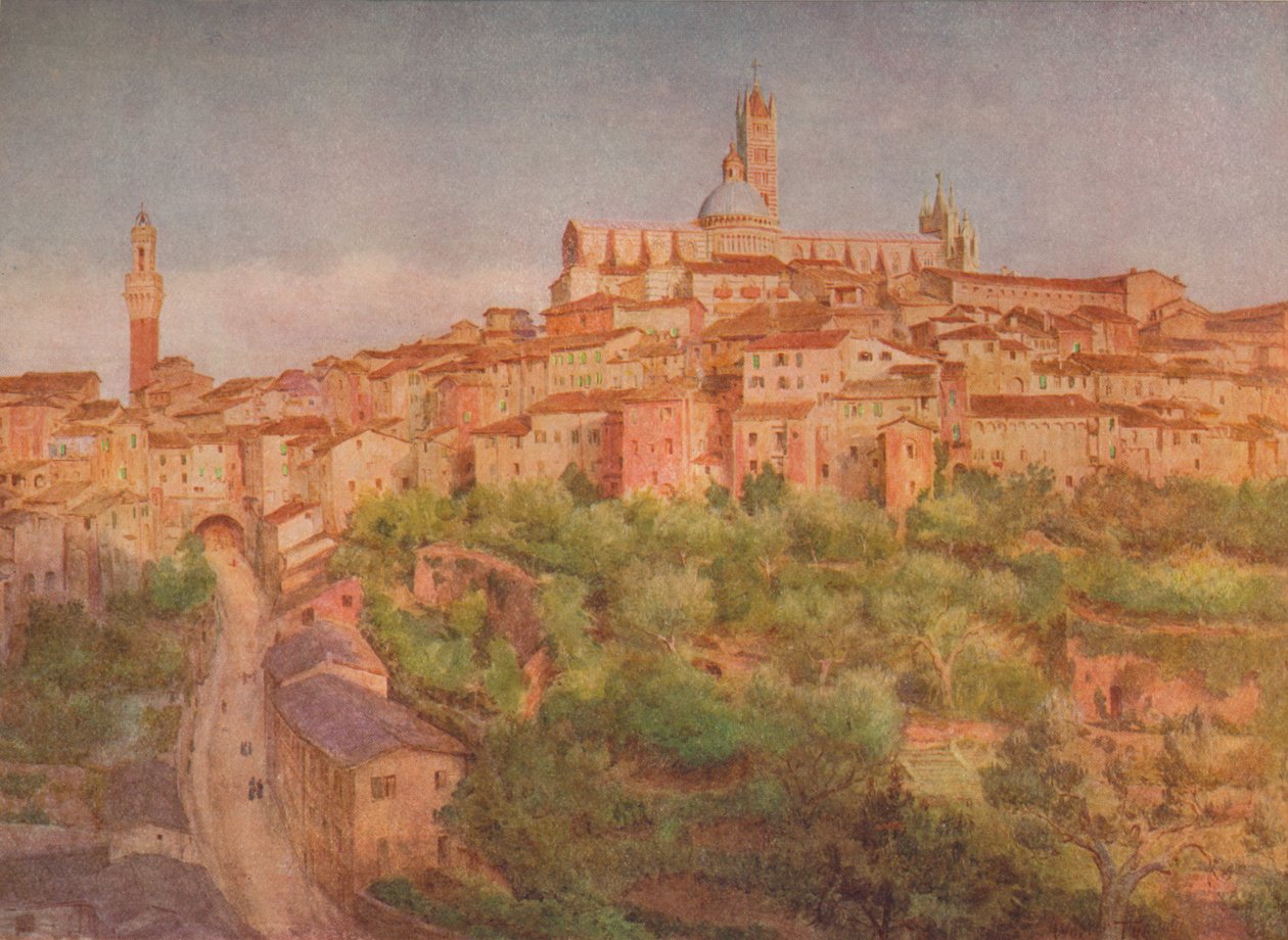Siena: Miasto na wzgórzu, ok. 1900 1913 autorstwa Walter Frederick Roofe Tyndale