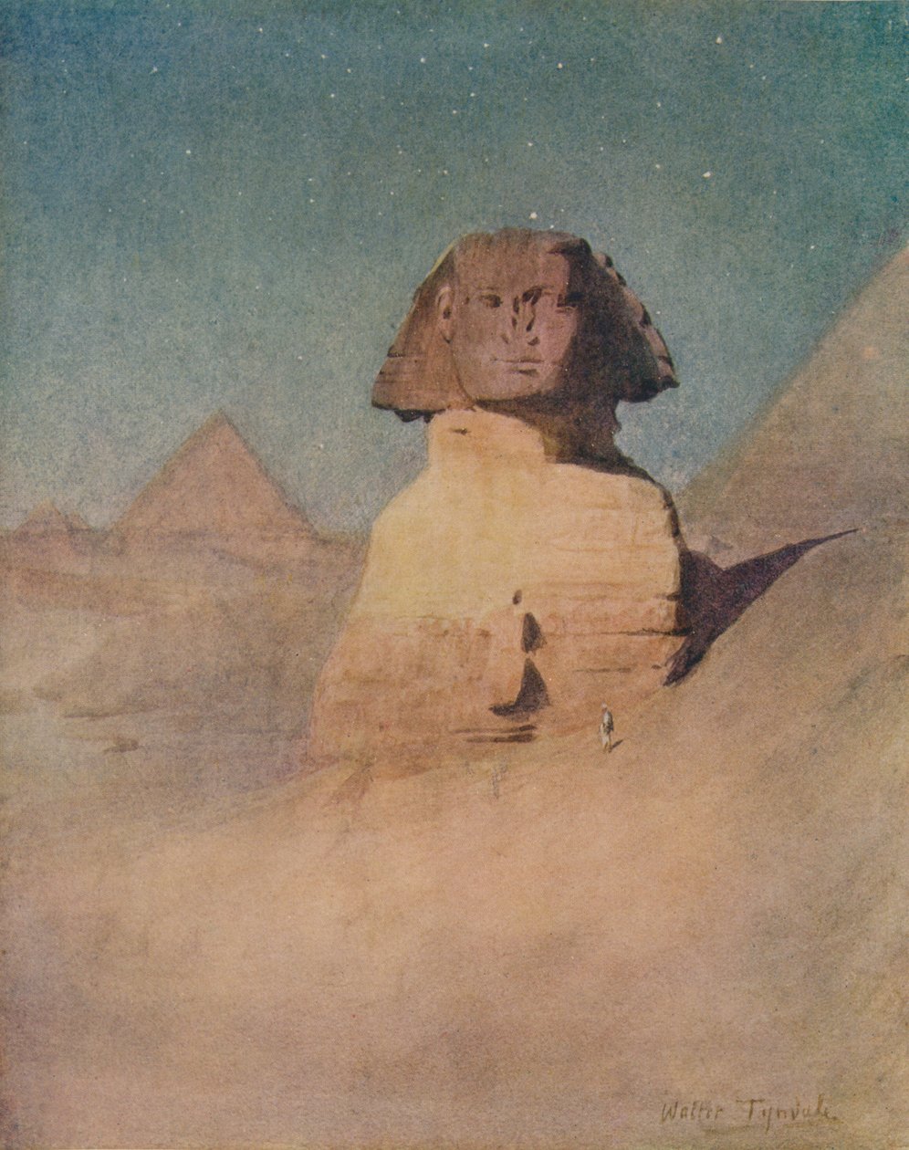 Sfinks w świetle księżyca, c1905, 1912 autorstwa Walter Frederick Roofe Tyndale