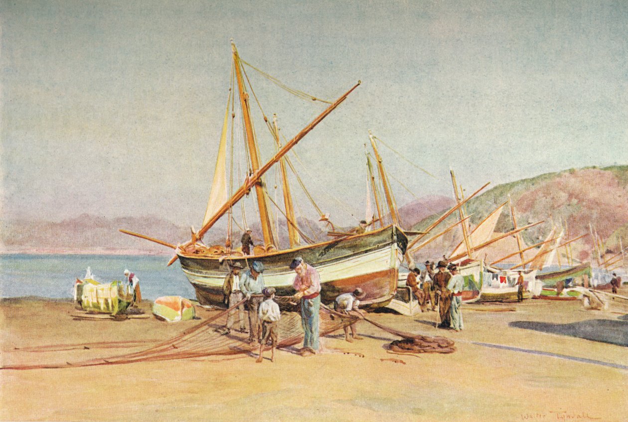Strand w Sestri Levante, c1910, 1912 autorstwa Walter Frederick Roofe Tyndale