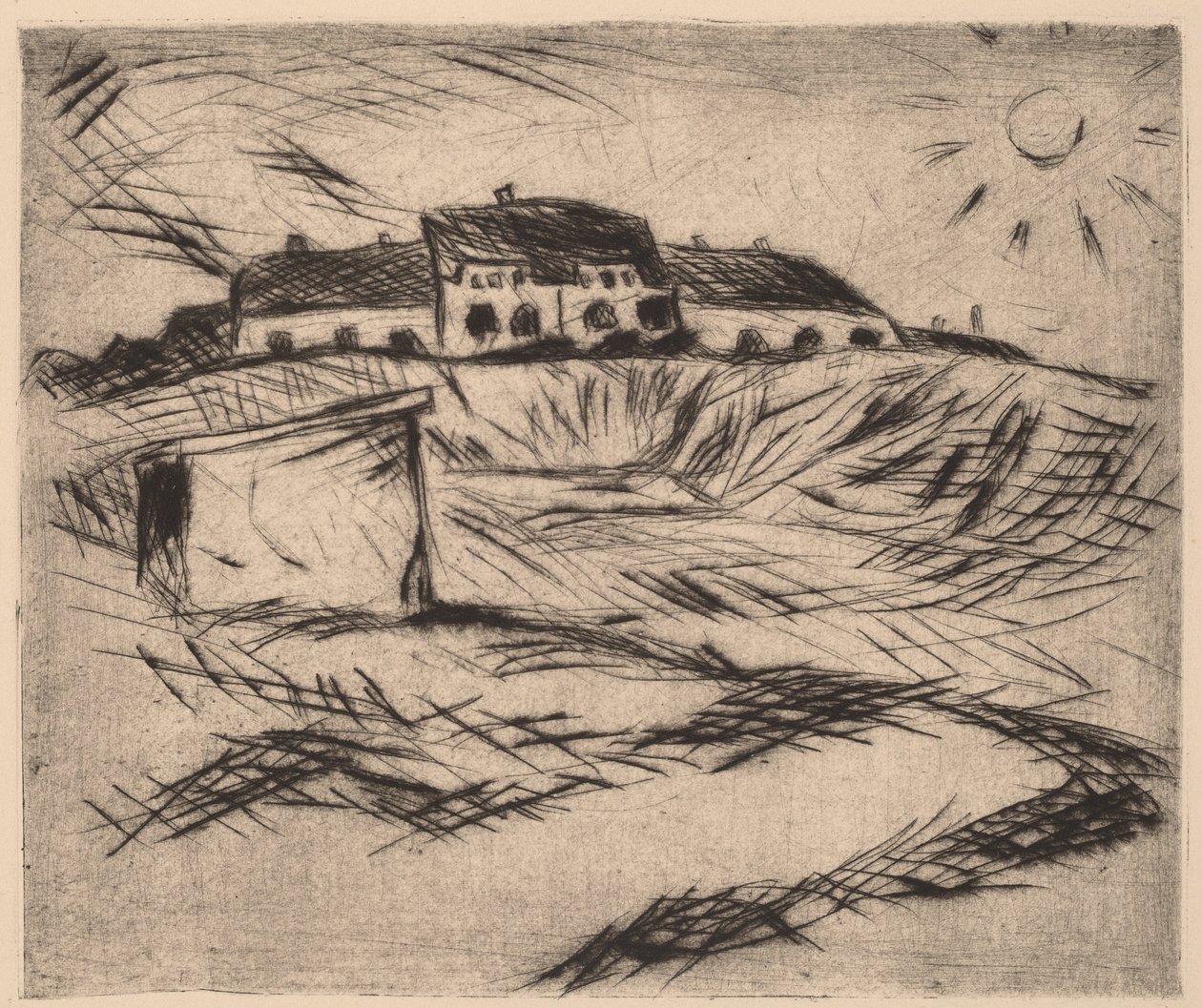 Koszary Koszary, 1916. autorstwa Walter Gramatte