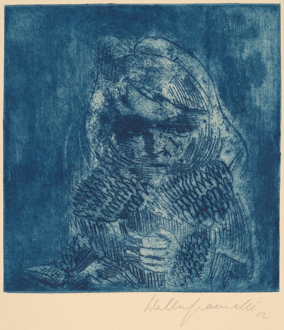 Ptasia dziewczyna, Sonia Gramatté Vogelmädchen, Sonia Gramatté, 1922 . autorstwa Walter Gramatte