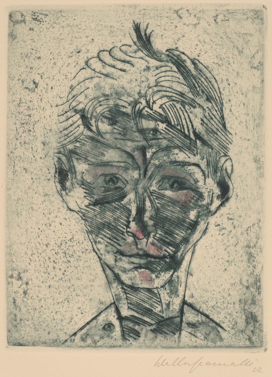 Popiersie młodzieńca, Autoportret Głowa chłopca, Autoportret, 19221923. autorstwa Walter Gramatte