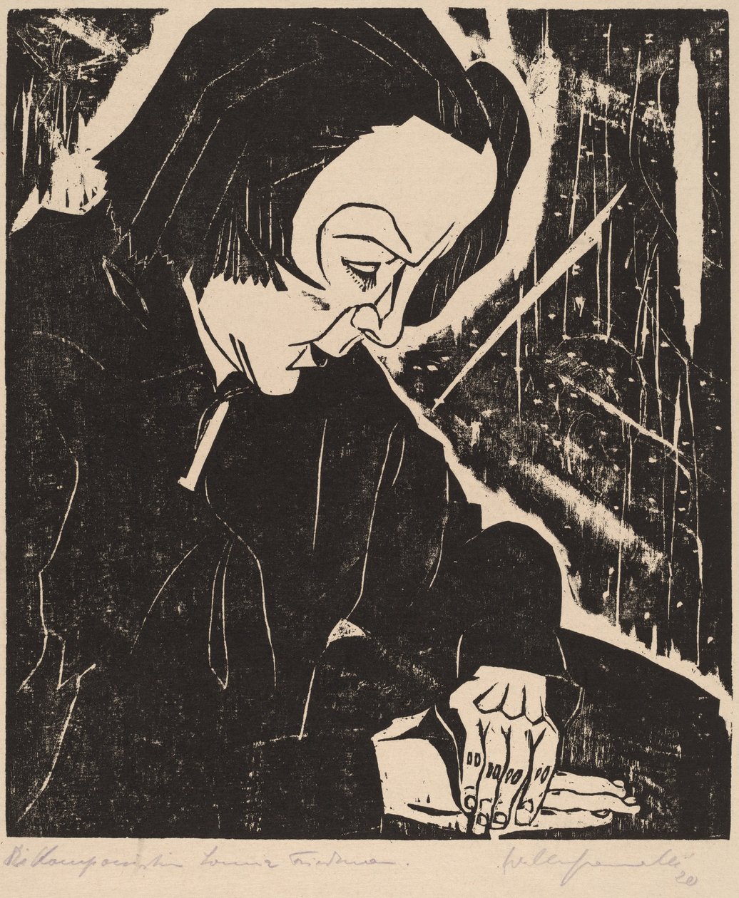 Die Komponistin Sonia Friedman Kompozytorka Sonia Friedman, 1920. autorstwa Walter Gramatte
