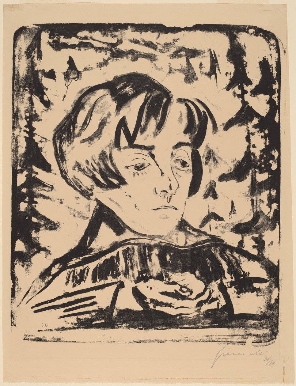Słuchanie, 1920-1921. autorstwa Walter Gramatte