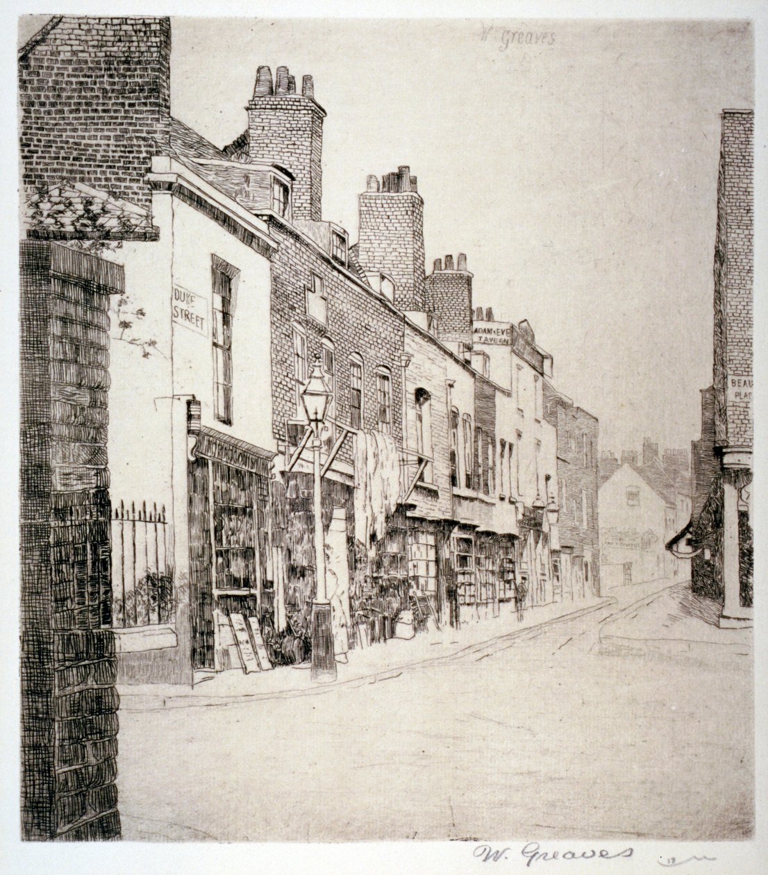 Duke Street, Chelsea, Londyn, 1873 autorstwa Walter Greaves
