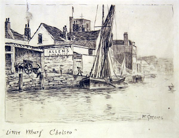 Lime Wharf, Chelsea autorstwa Walter Greaves