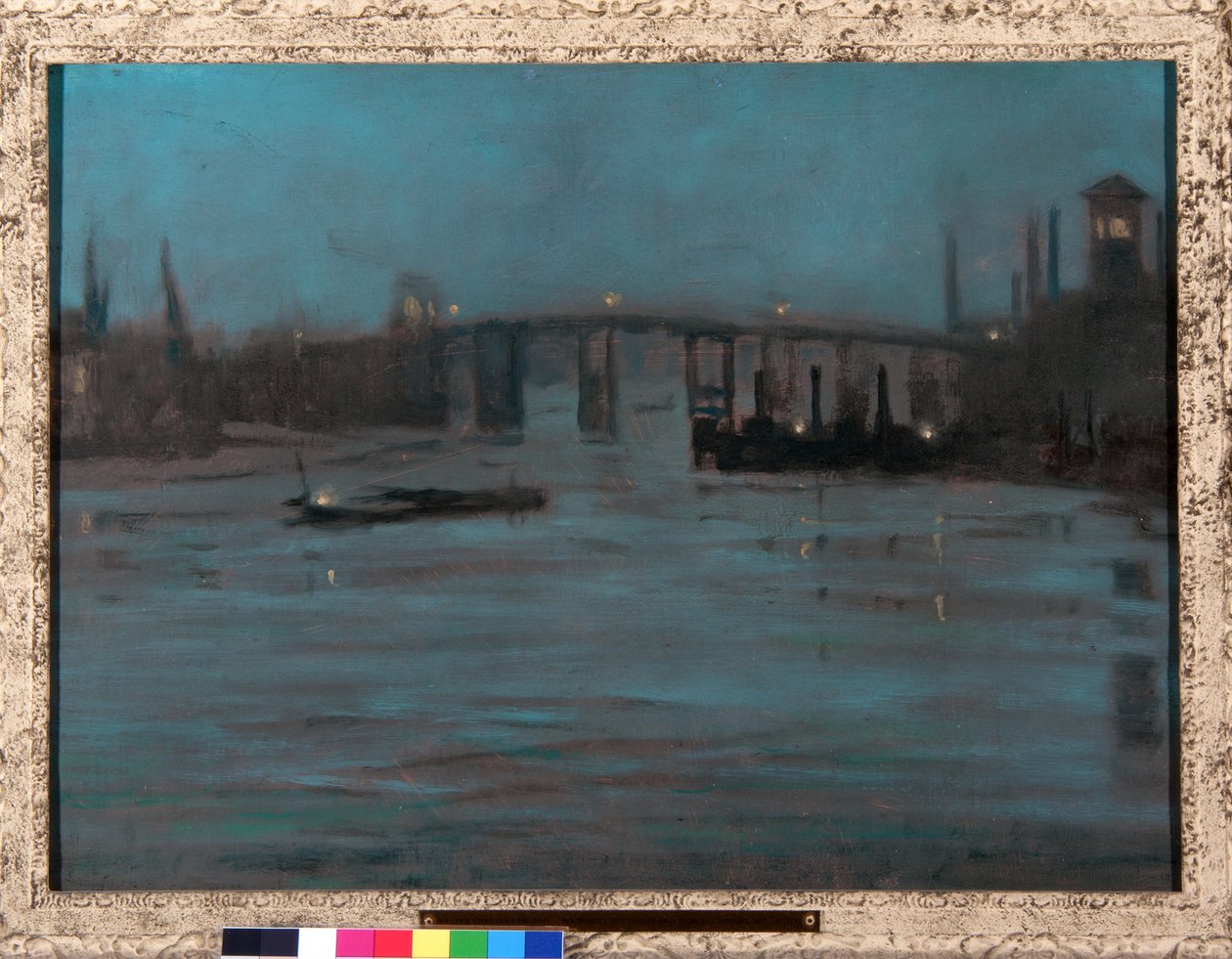 Nokturn, Battersea Old Bridge, Londyn (olej na płótnie) autorstwa Walter Greaves