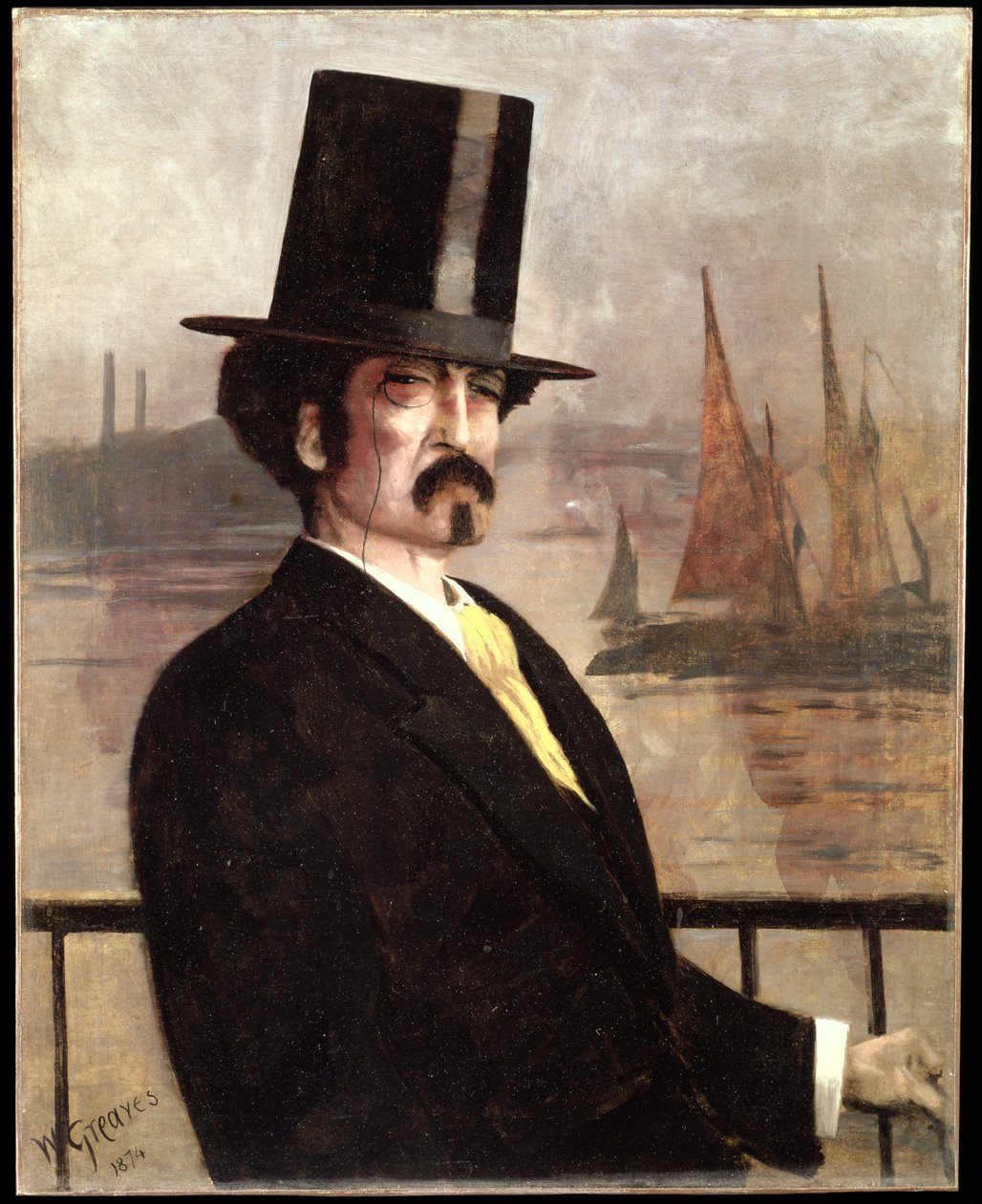 Portret Whistlera na Tamizie autorstwa Walter Greaves