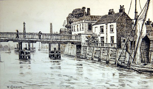 Tawerna Łabędź, Battersea autorstwa Walter Greaves