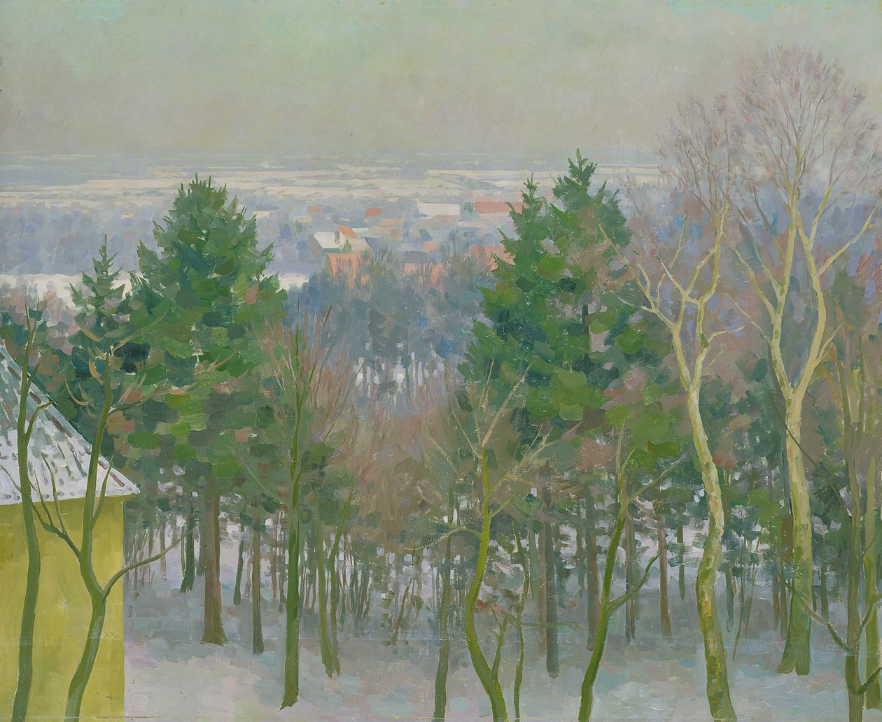 Widok na Krahenberg w Blankenese (olej na płycie) autorstwa Walter Heinrich Tanck