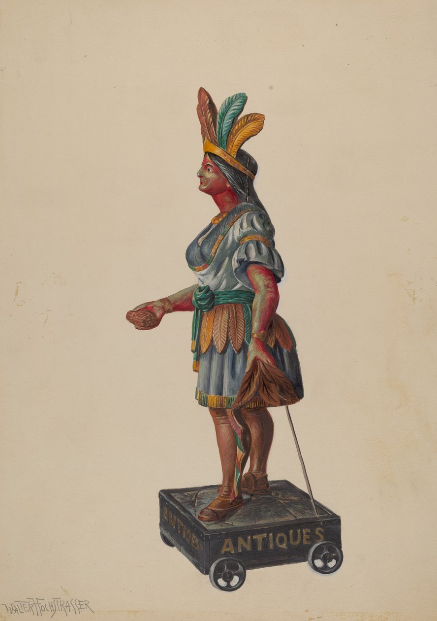 Sklep z cygarami Indian, ok. 1930 r. 1936. autorstwa Walter Hochstrasser