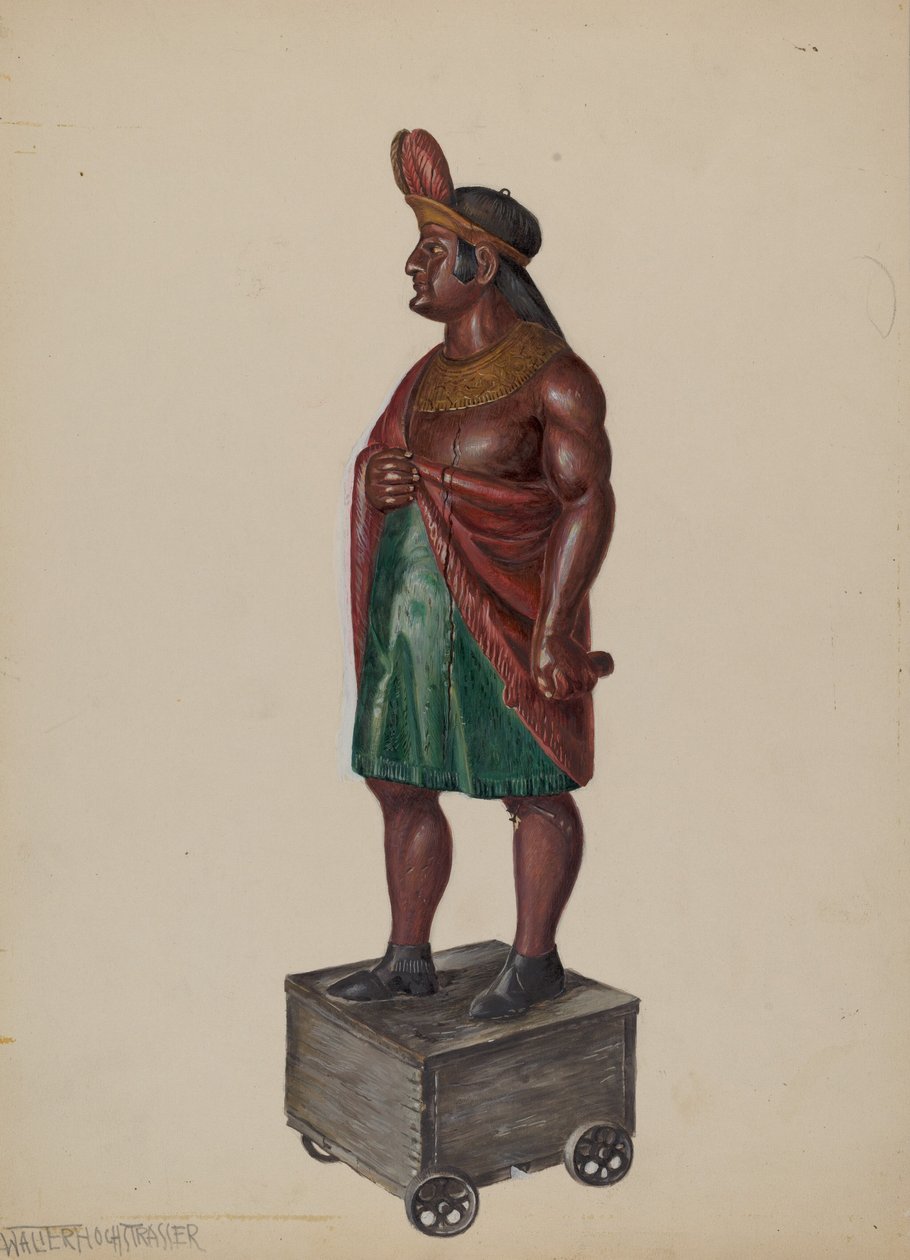 Sklep z cygarami Indian, ok. 1930 r. 1936. autorstwa Walter Hochstrasser