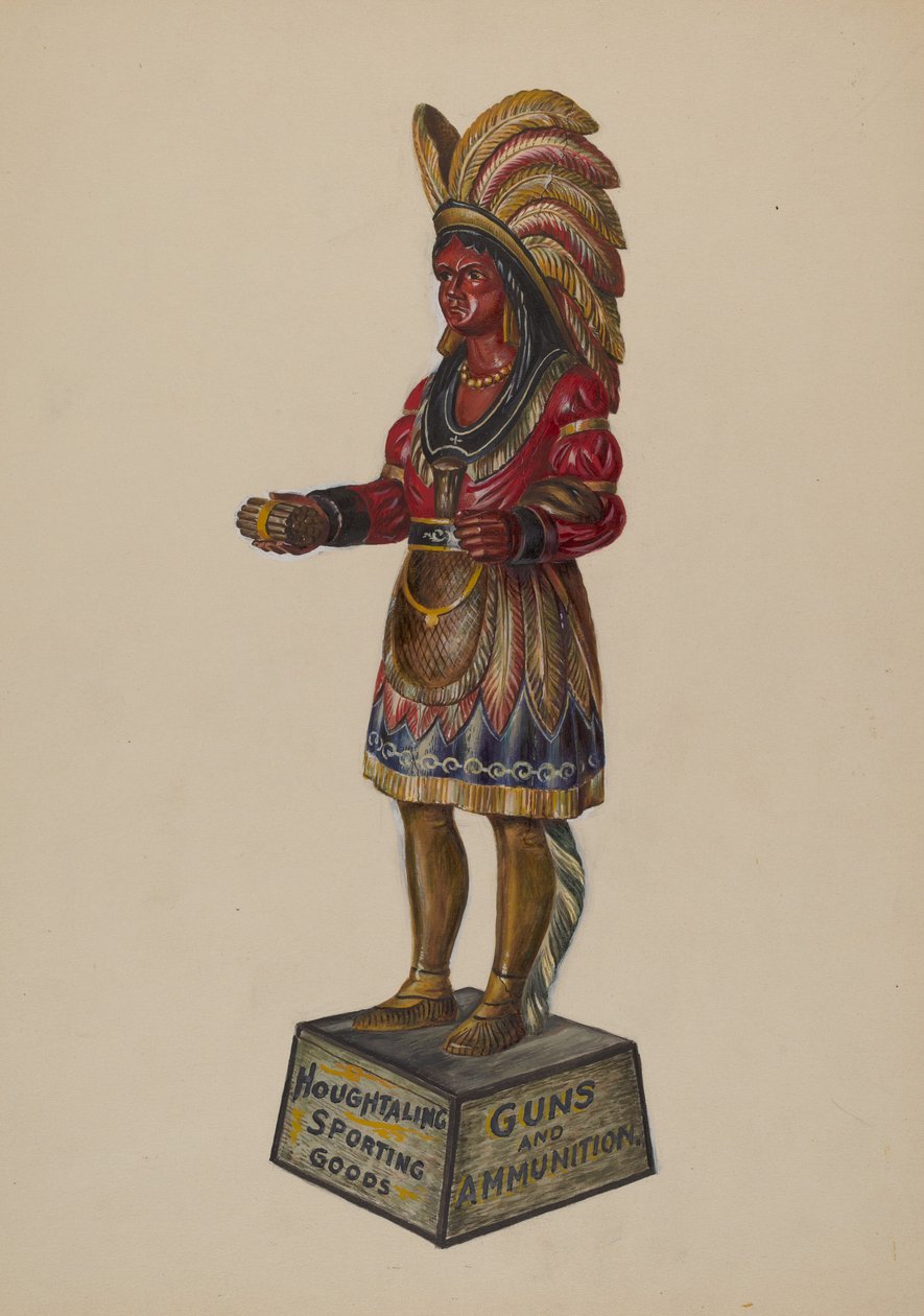 Sklep z cygarami Indian, ok. 1930 r. 1936. autorstwa Walter Hochstrasser