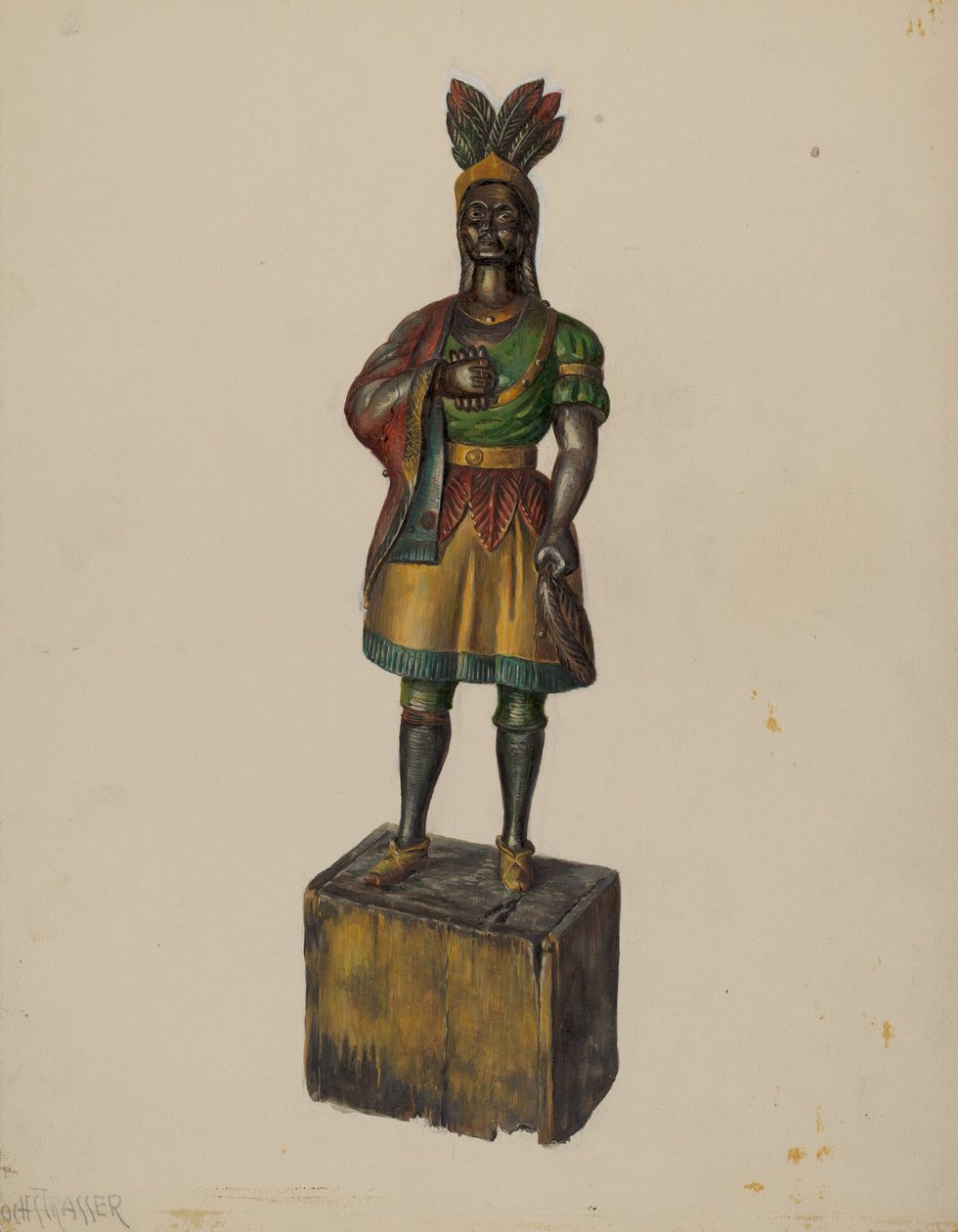 Sklep z cygarami Indian, ok. 1930 r. 1936. autorstwa Walter Hochstrasser