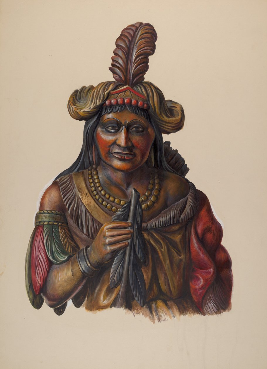 Sklep z cygarami Indian, ok. 1930 r. 1937. autorstwa Walter Hochstrasser
