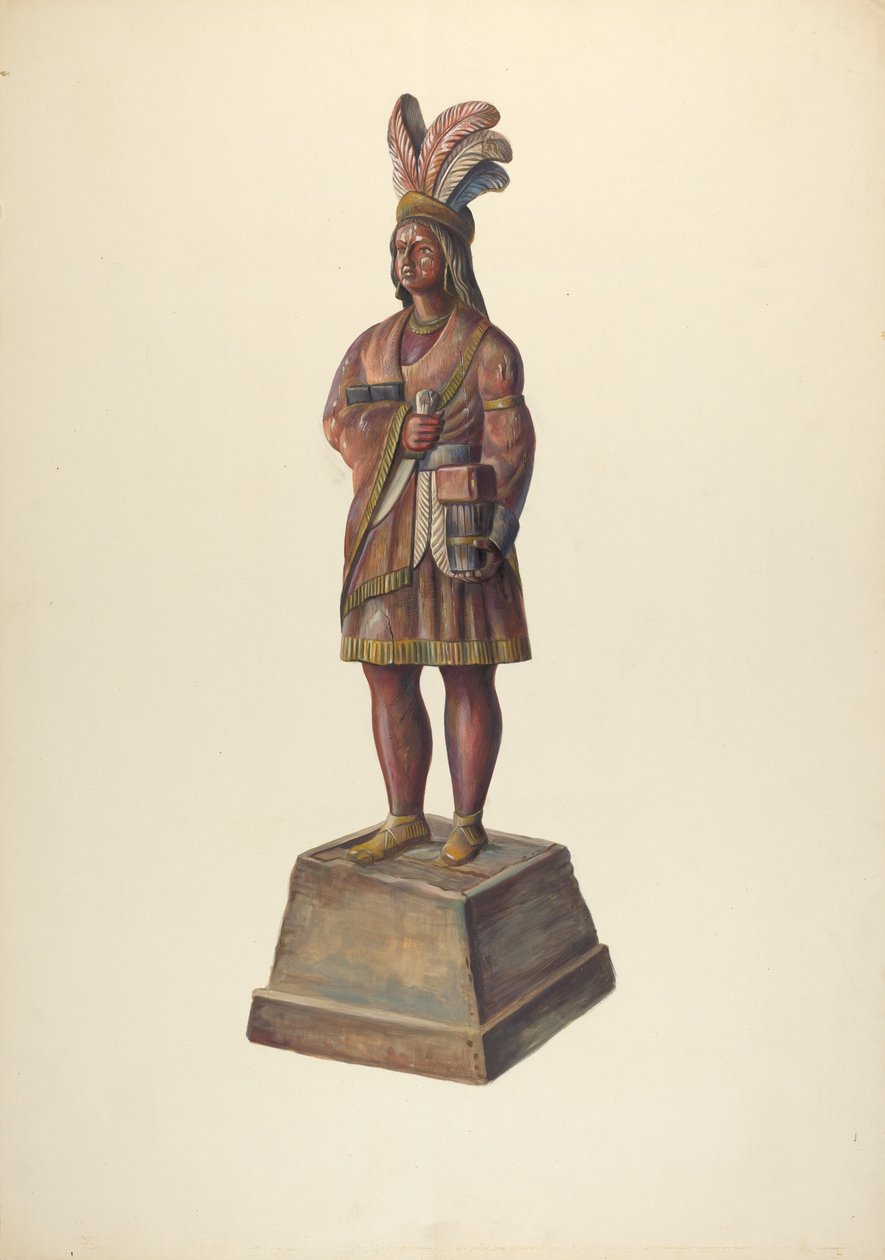 Sklep z cygarami Indian, ok. 1930 r. 1937. autorstwa Walter Hochstrasser