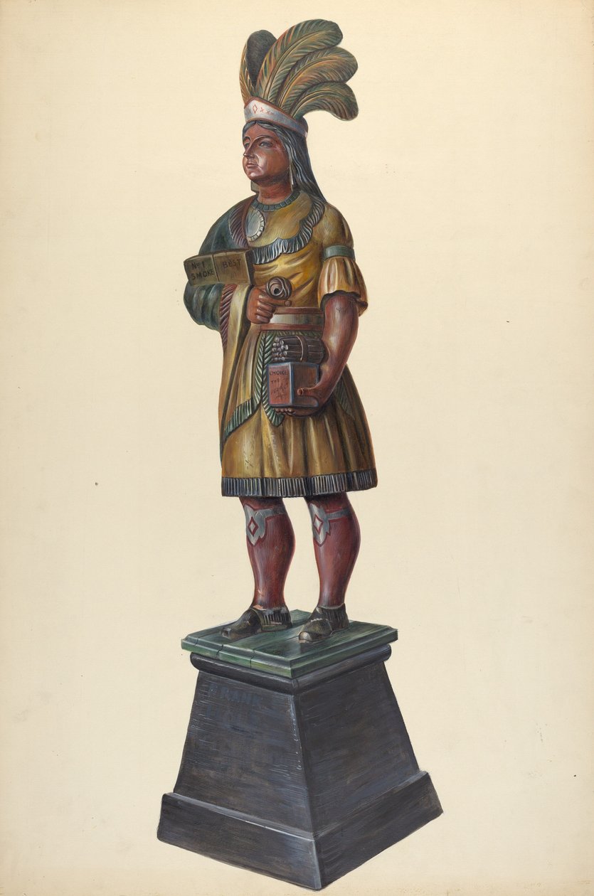 Sklep z cygarami Indian, ok. 1930 r. 1937. autorstwa Walter Hochstrasser