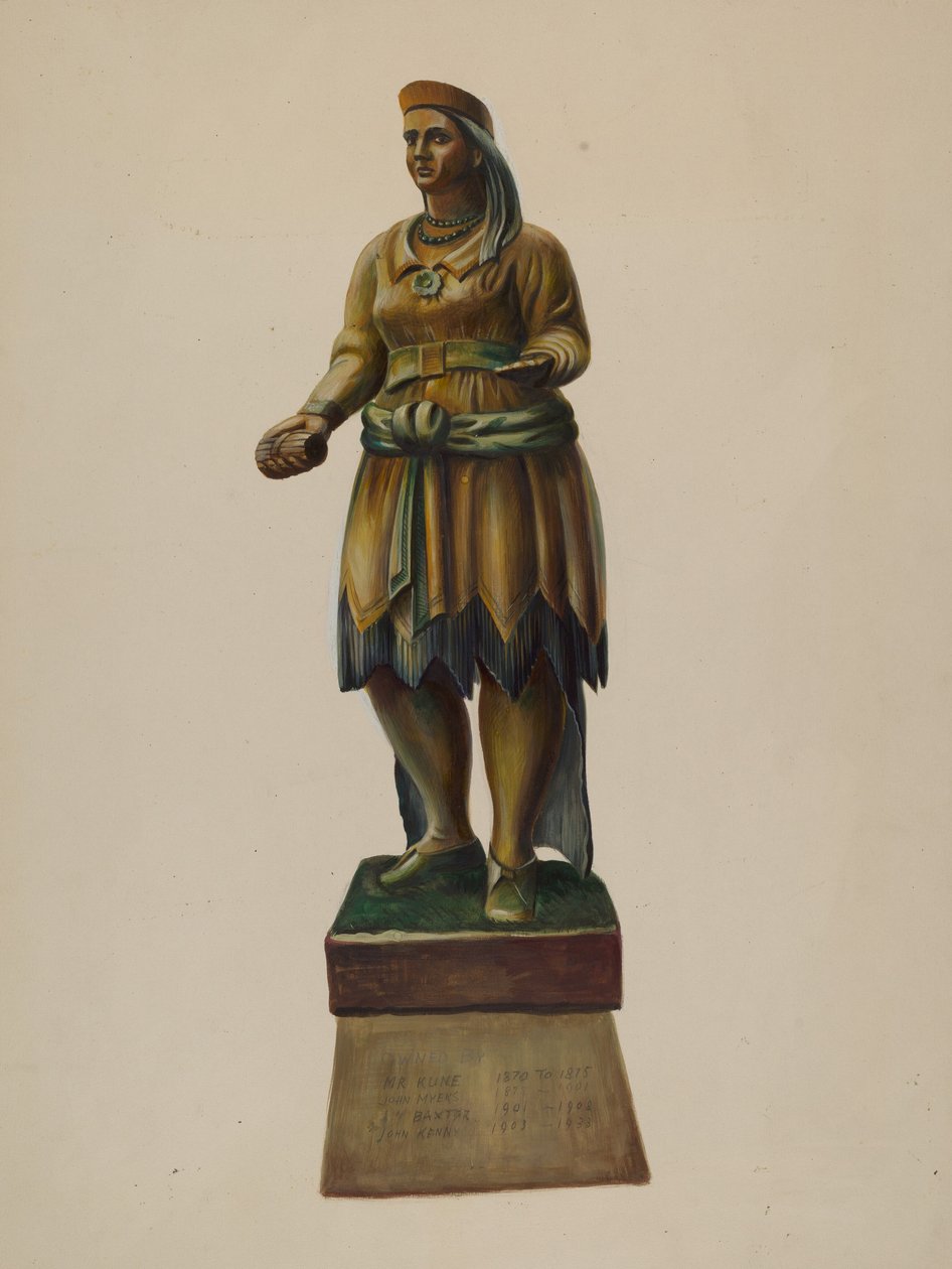 Sklep z cygarami Indian, ok. 1930 r. 1937. autorstwa Walter Hochstrasser
