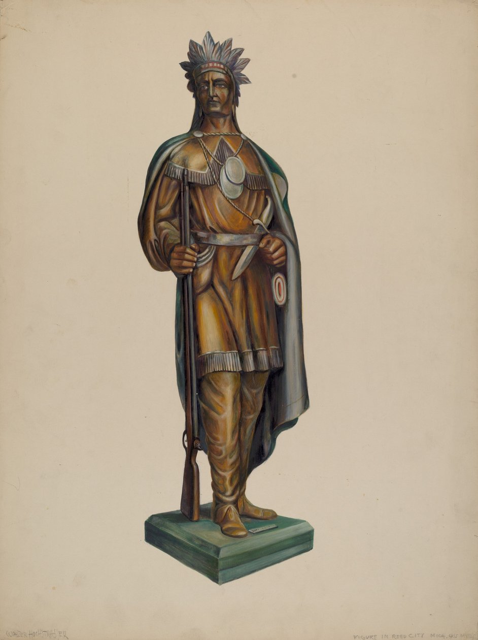 Sklep z cygarami Indian, ok. 1930 r. 1938. autorstwa Walter Hochstrasser