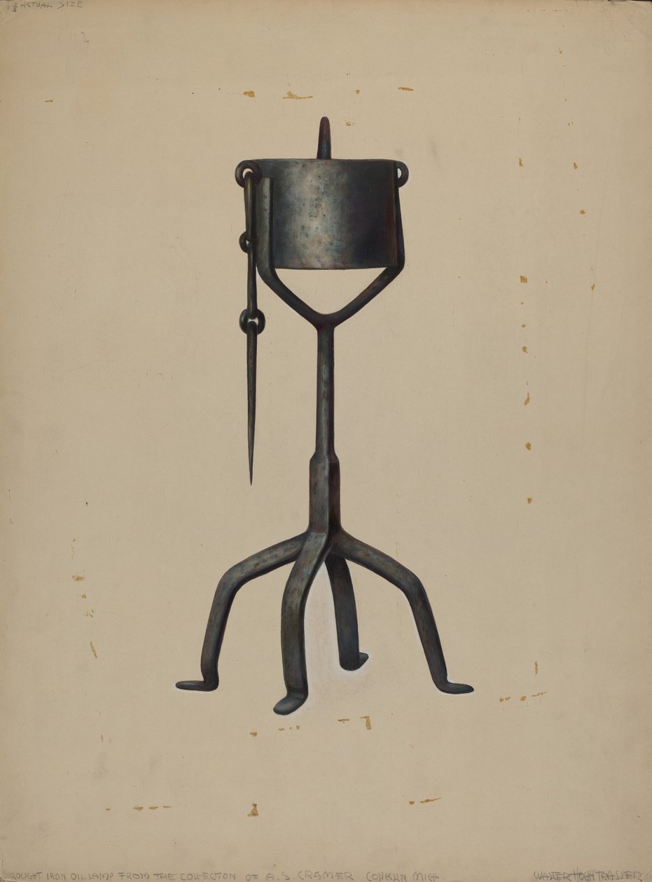 Lampa naftowa, ok. godz. 1938. autorstwa Walter Hochstrasser