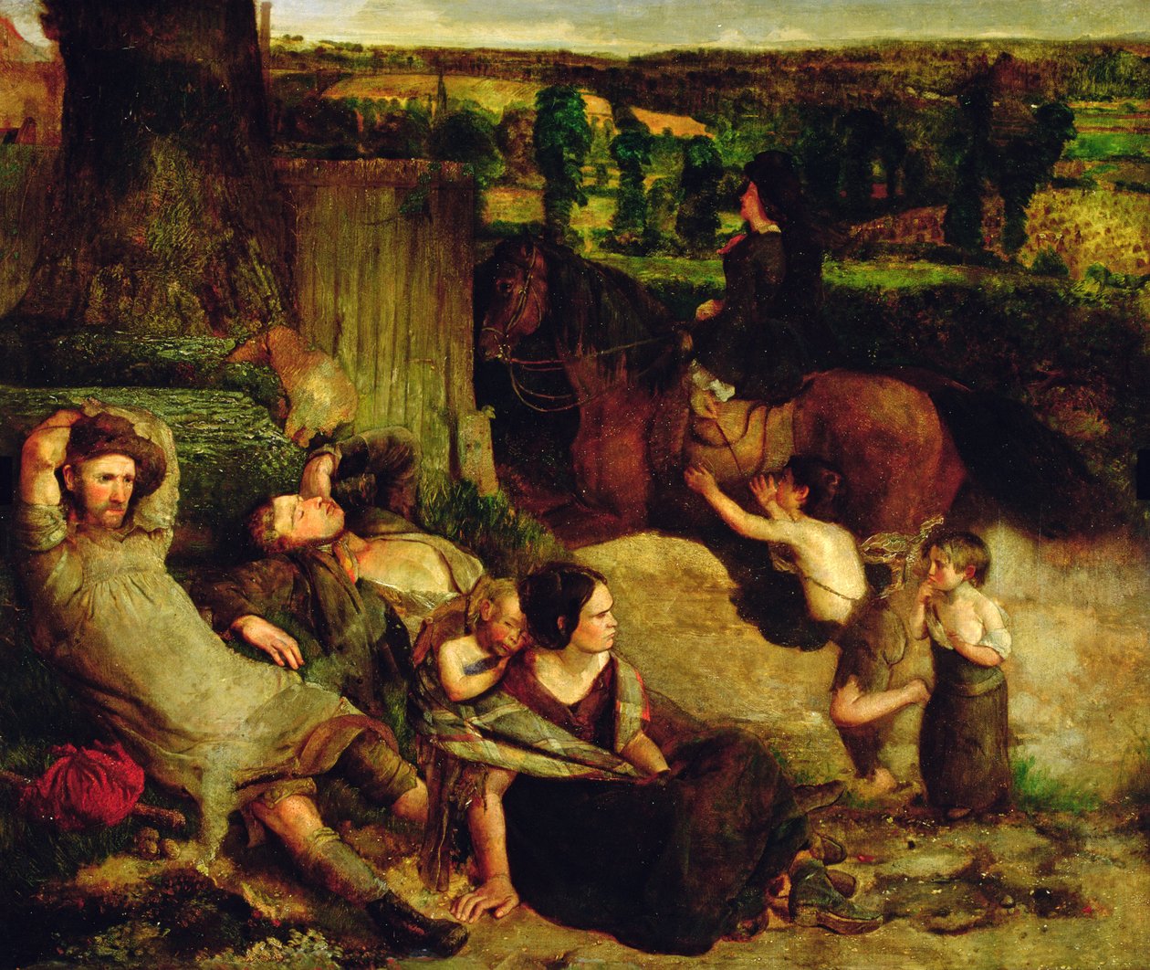 Irlandzcy włóczędzy, c.1853-54 autorstwa Walter Howell Deverell