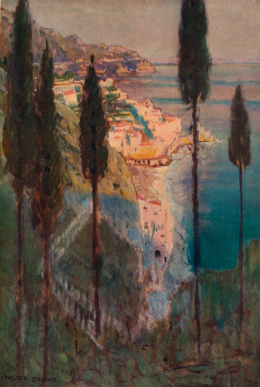 Wieczorne cienie, Amalfi, c1887-1906, 1906-7 autorstwa Walter J Donne