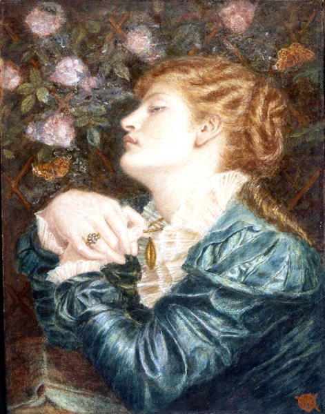 Lily and Rose (akwarela z gwaszem i gumą arabską na papierze) autorstwa Walter John Knewstub