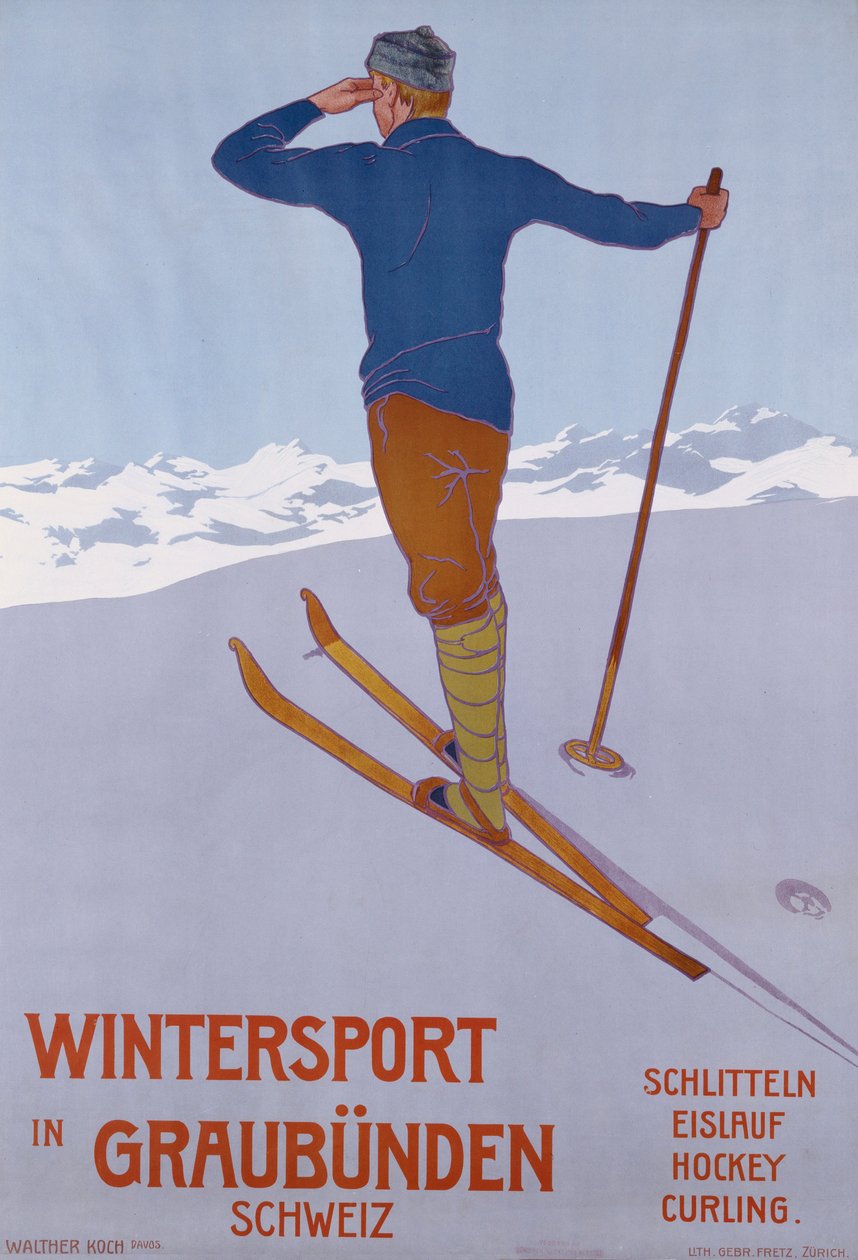 Sporty zimowe w Gryzonie, 1906 autorstwa Walter Koch