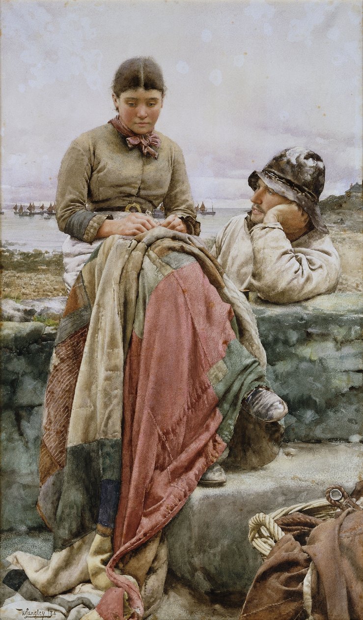 Kochanek i jego dziewczyna, 1884 autorstwa Walter Langley