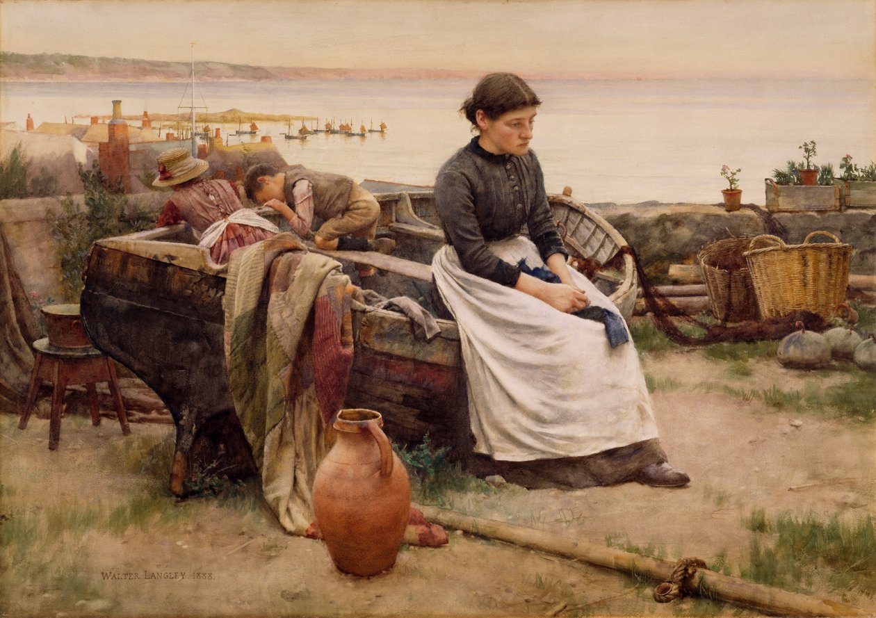 „Ale och, dotyk zaginionej ręki”, 1888 autorstwa Walter Langley
