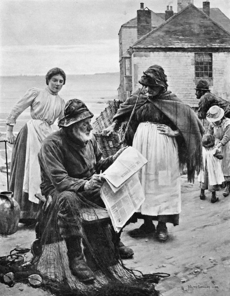 Kiedy łodzie są daleko, 1903. autorstwa Walter Langley