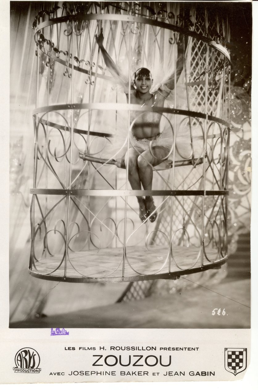 Plakat filmowy przedstawiający Josephine Baker w Zouzou autorstwa Walter Limot