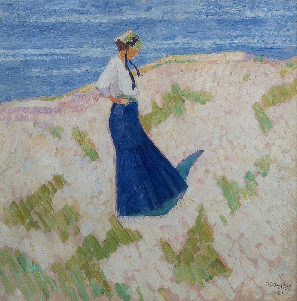 Bernhardine Bornemann na plaży w Heist. 1910 autorstwa Walter Ophey