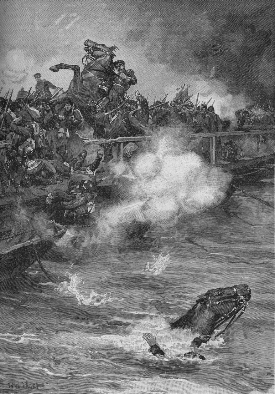 Straszna rzeź na przepełnionym moście, 1902 autorstwa Walter Paget