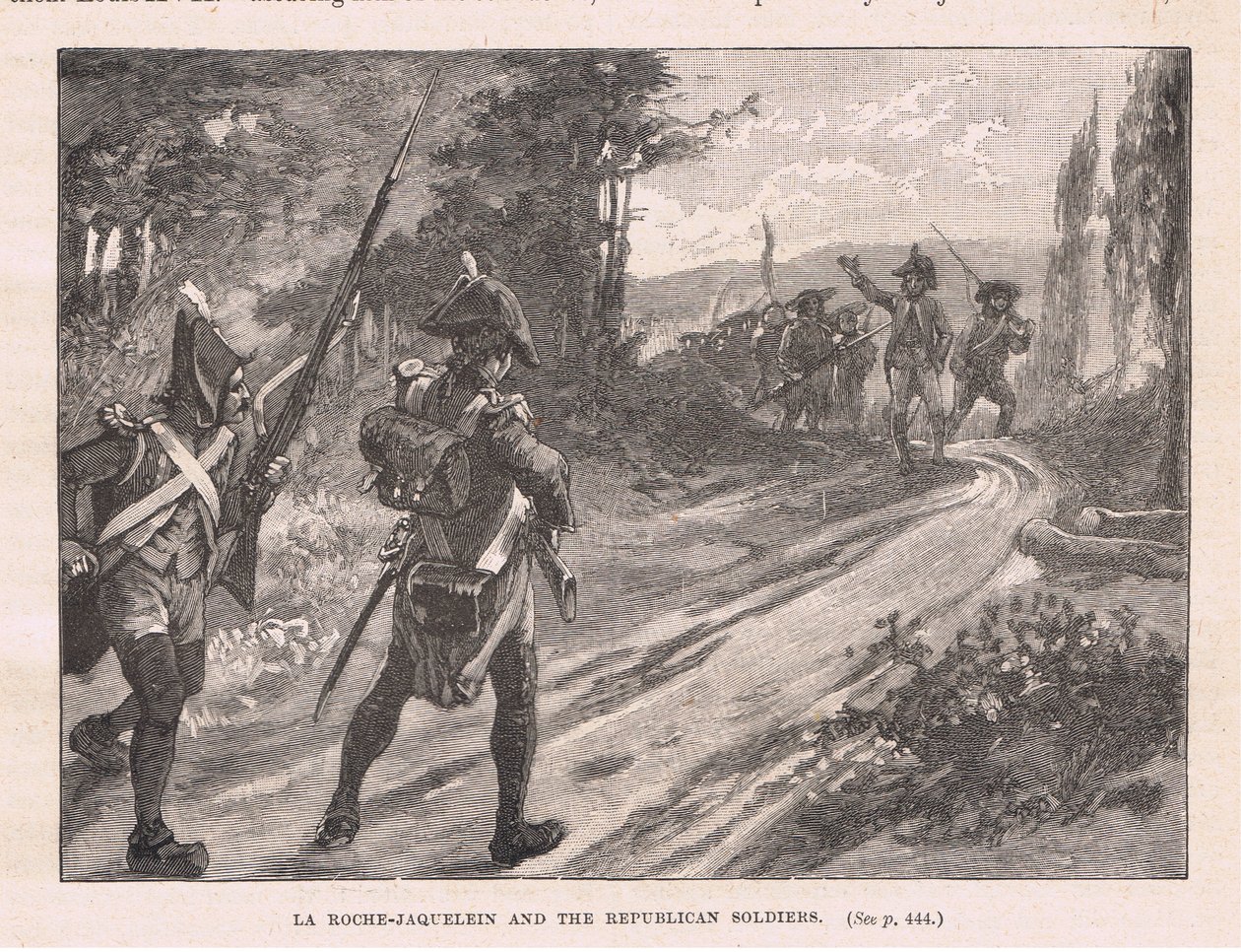 La Roche Jaquelein i żołnierze republikańscy AD 1795 autorstwa Walter Paget