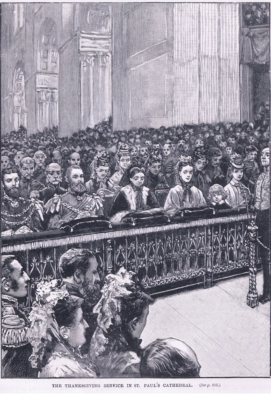 Nabożeństwo dziękczynne w katedrze św. Pawła 1871 AD autorstwa Walter Paget